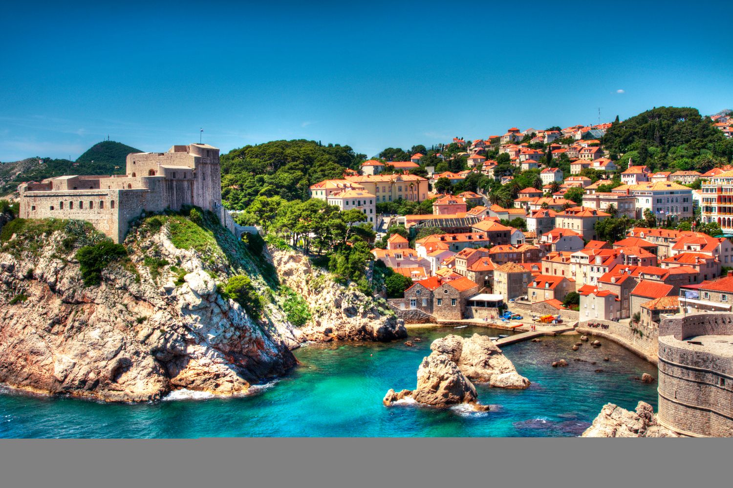 Old Fortress in Dubrovnik Harbor